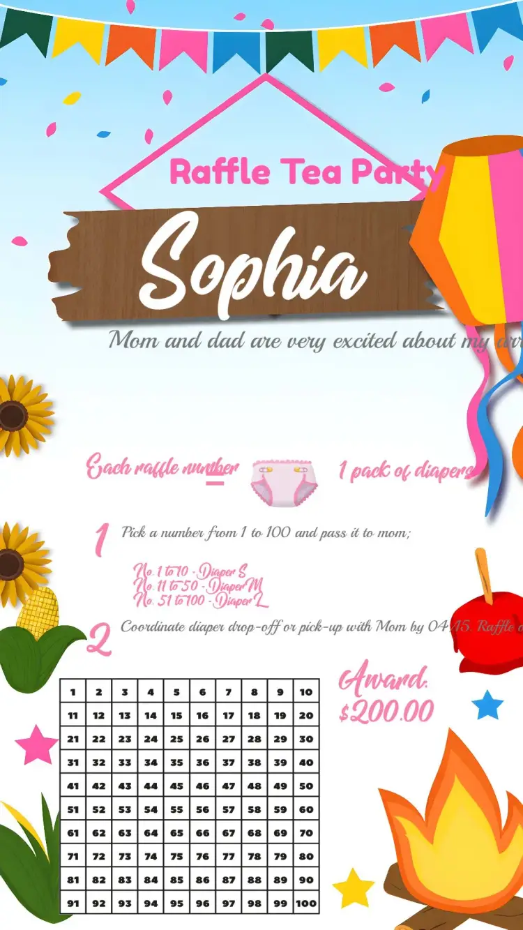Diaper Tea Party June Festival / invitation