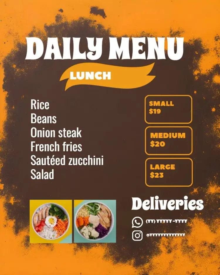 Menu Art of the Day Lunchbox Snack Bar invitation