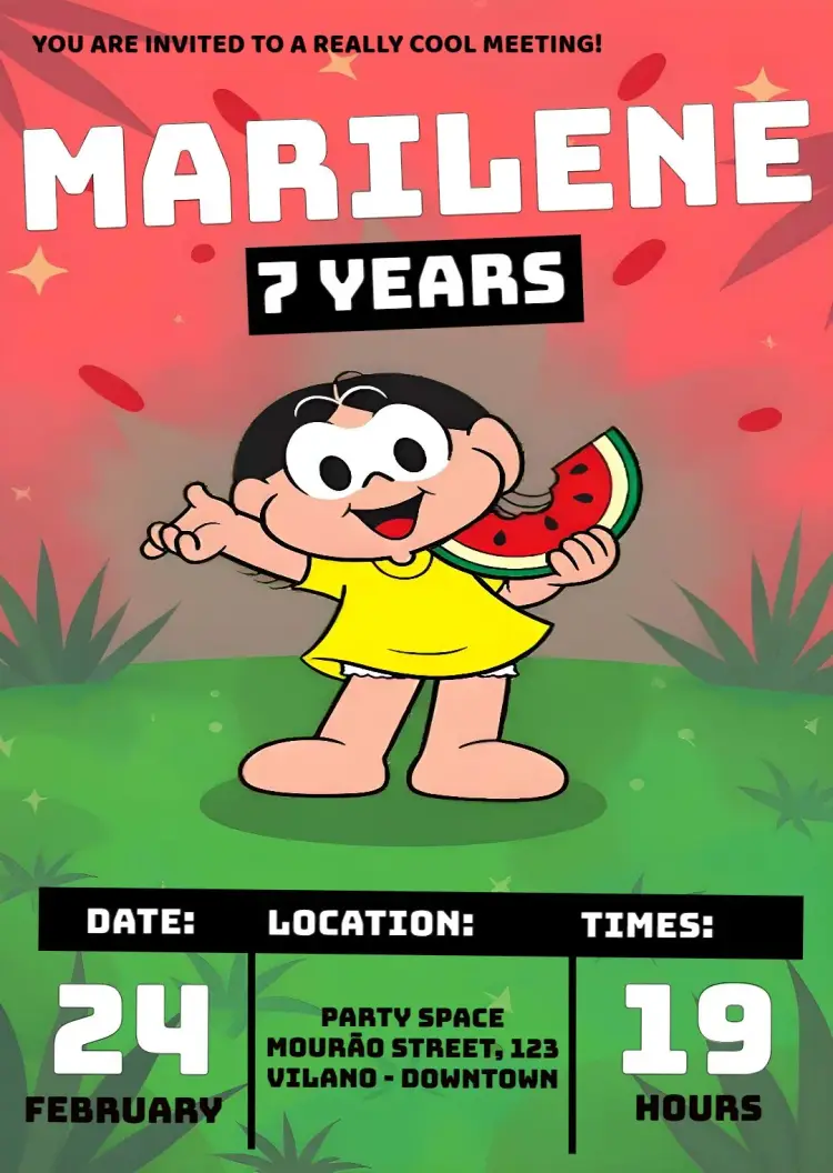 Magali Monica's Gang Kids invitation