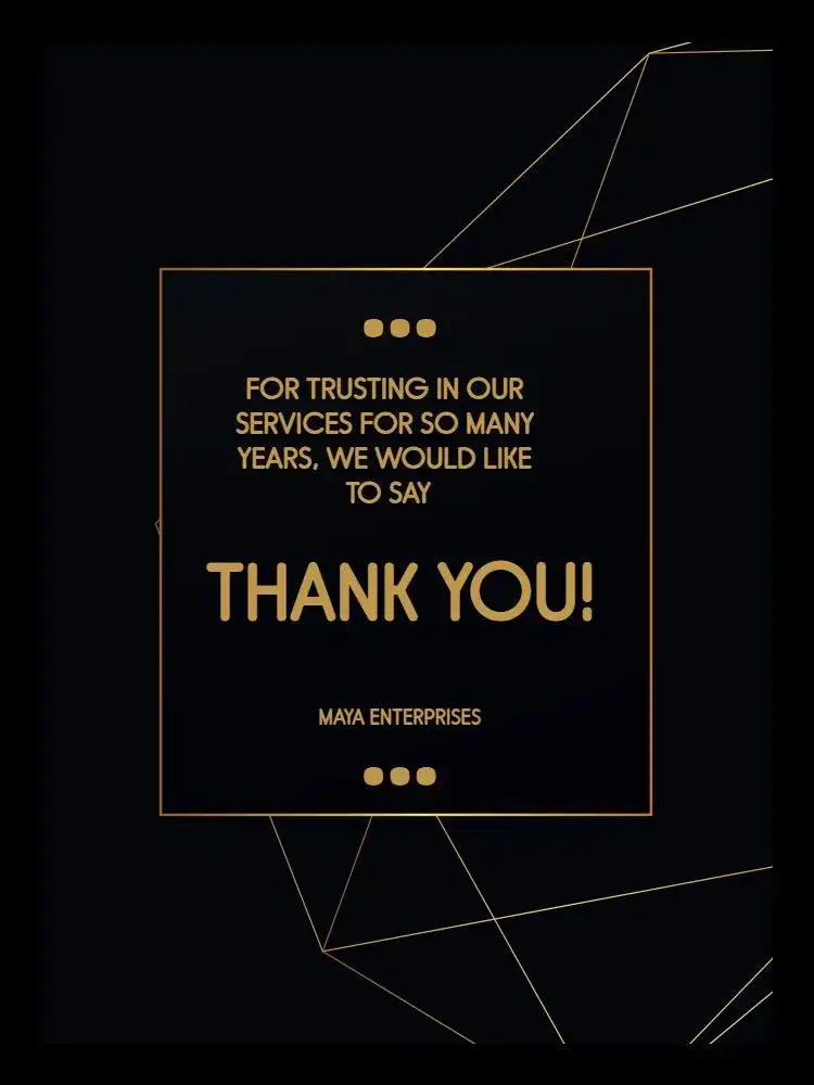 Stylish Geometric Customer Thank You Card
