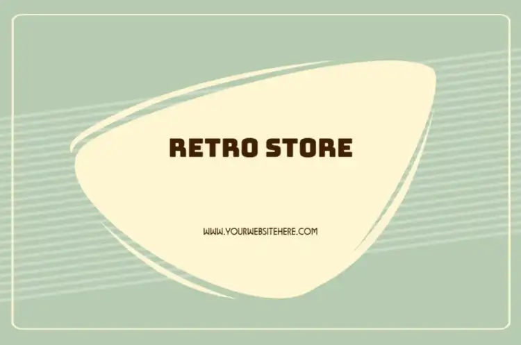 Front Back Retro Store Card