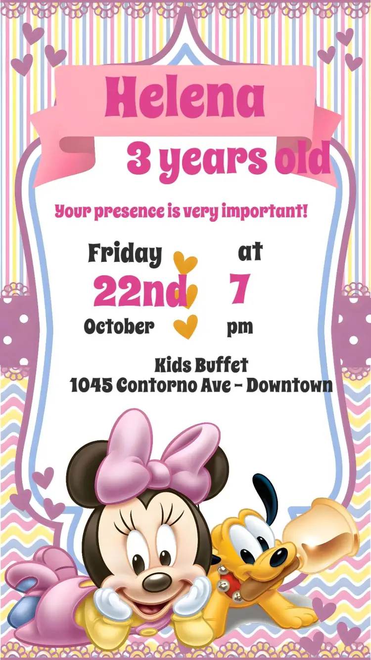 Minnie invitation