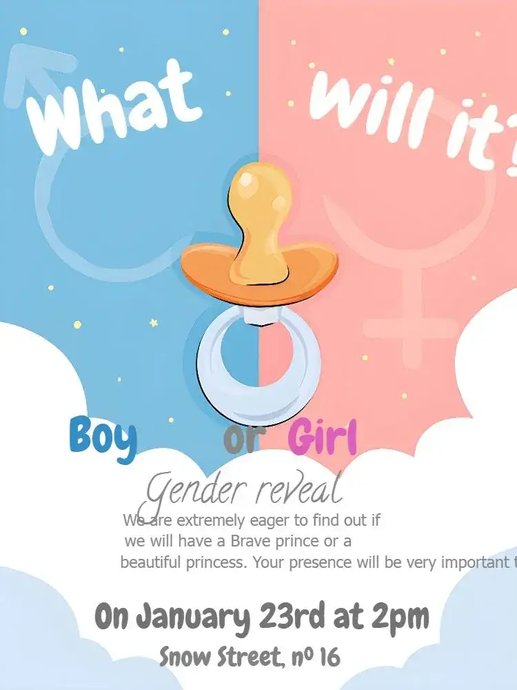 Pink Blue Boy Gender Reveal