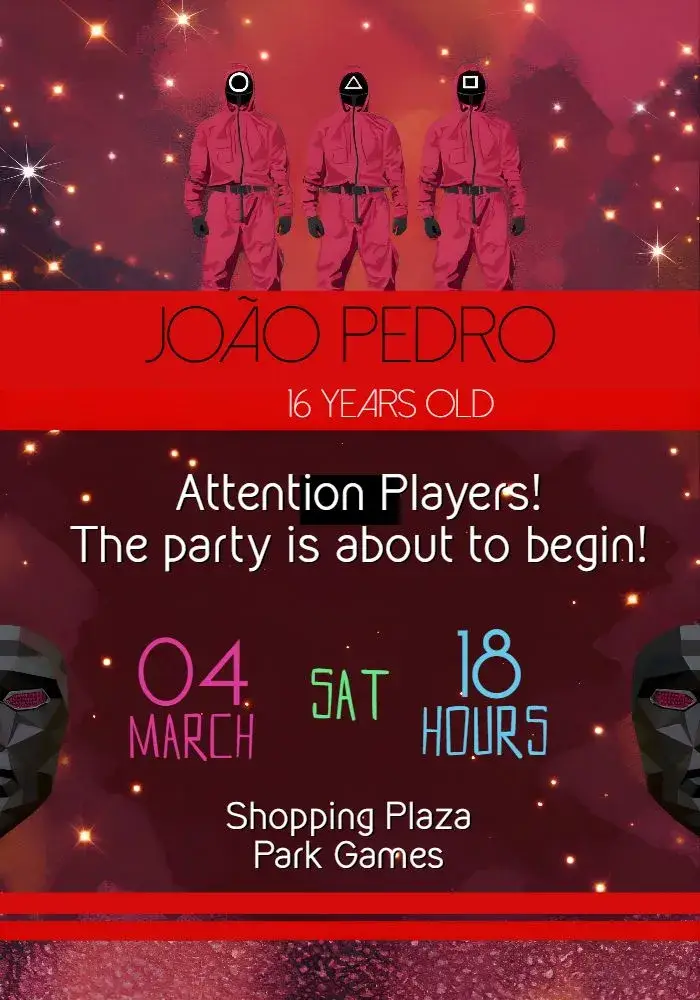 Round 6 Party invitation