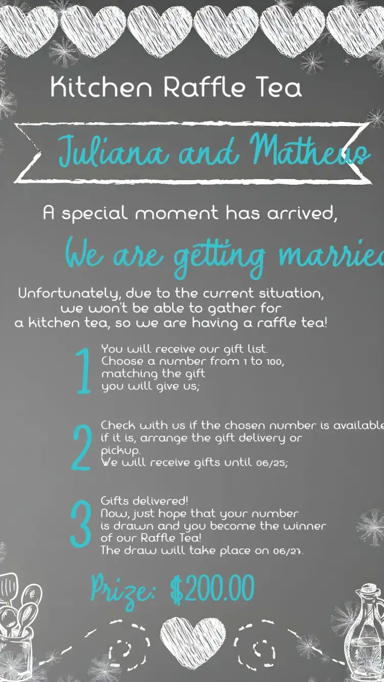Invitation Kitchen Tea Chalkboard Chalk Kitchen/Pot – Bridal Shower theme chalkboard, chalk, rustic, modern, blue and white, kitchen