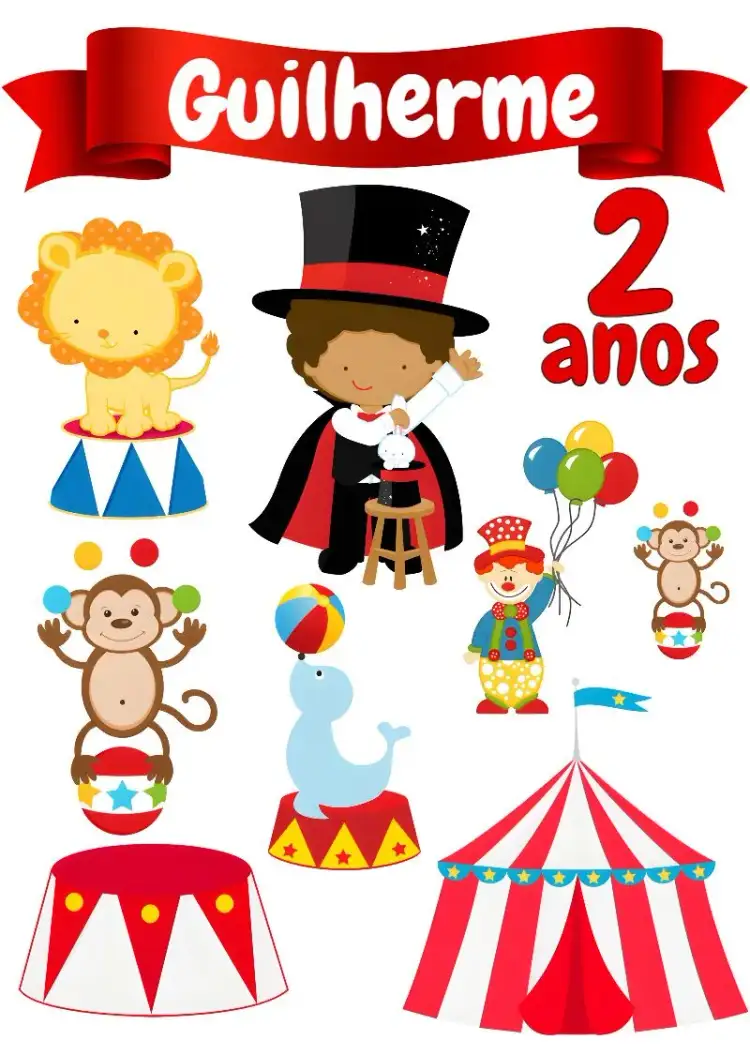 Invitation Colorful Circus Cake Topper – Cake topper theme colorful, fun, themed, playful, festive