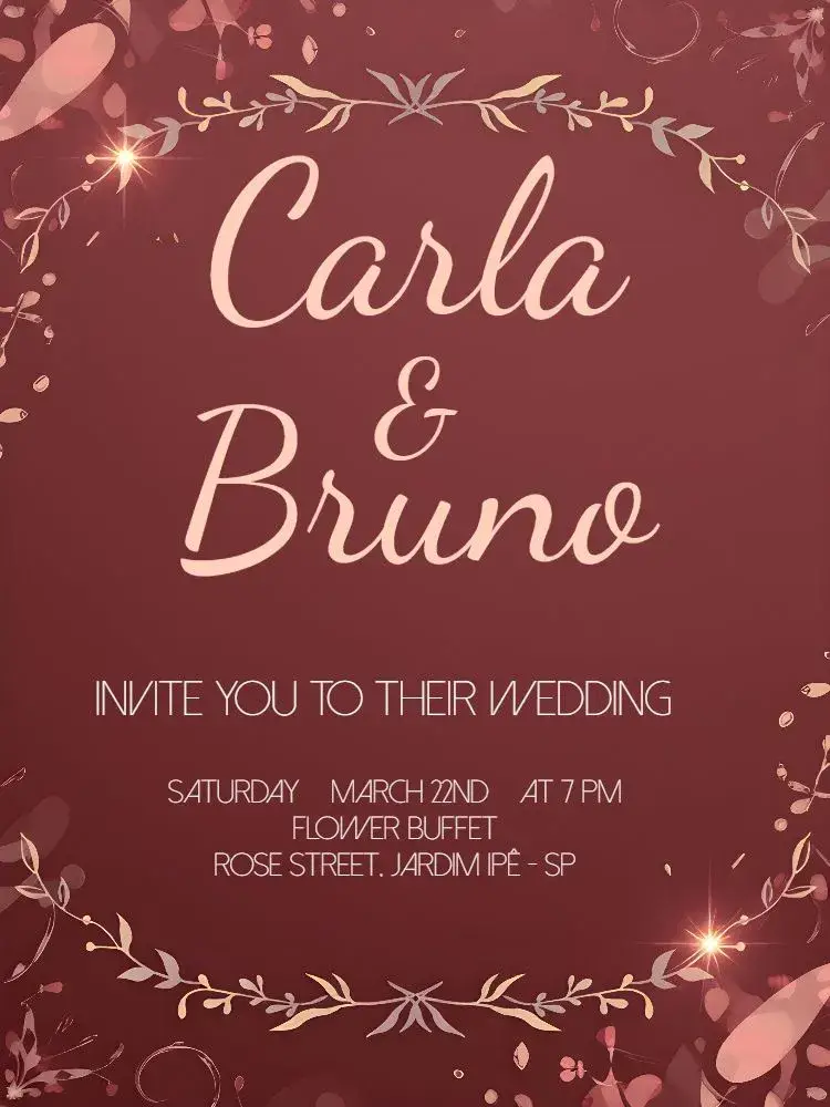 Ramos Rosa Wedding invitation