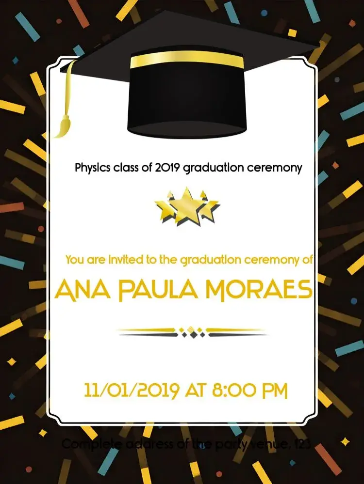 Graduation Ceremony invitation