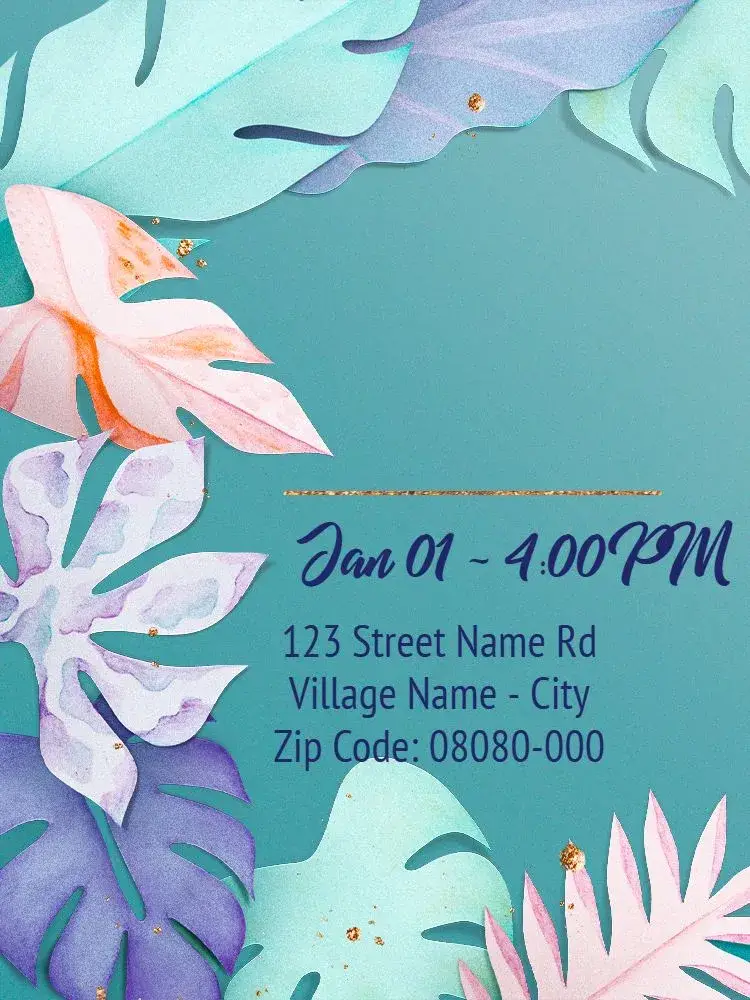 Virtual 60 Years - Tropical Summer invitation