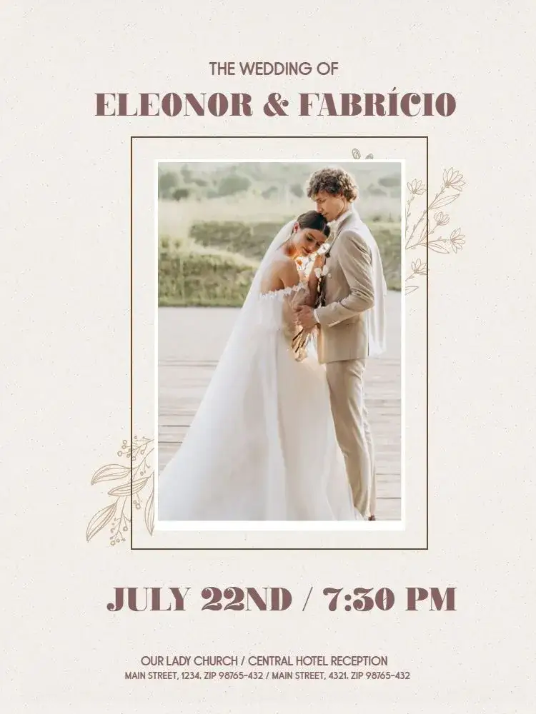 Invitation Rustic and Delicate Clear Wedding – Wedding theme rustic, delicate, minimalist, floral, elegant, natural