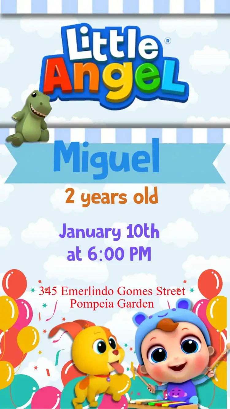 Little Angel invitation