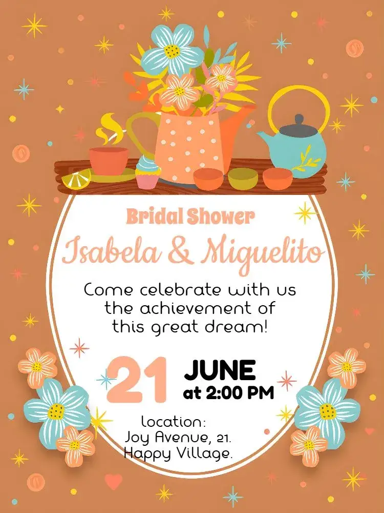 Invitation Bridal Kitchen Shower – Bridal Shower theme vintage, floral, rústico, moderno, minimalista