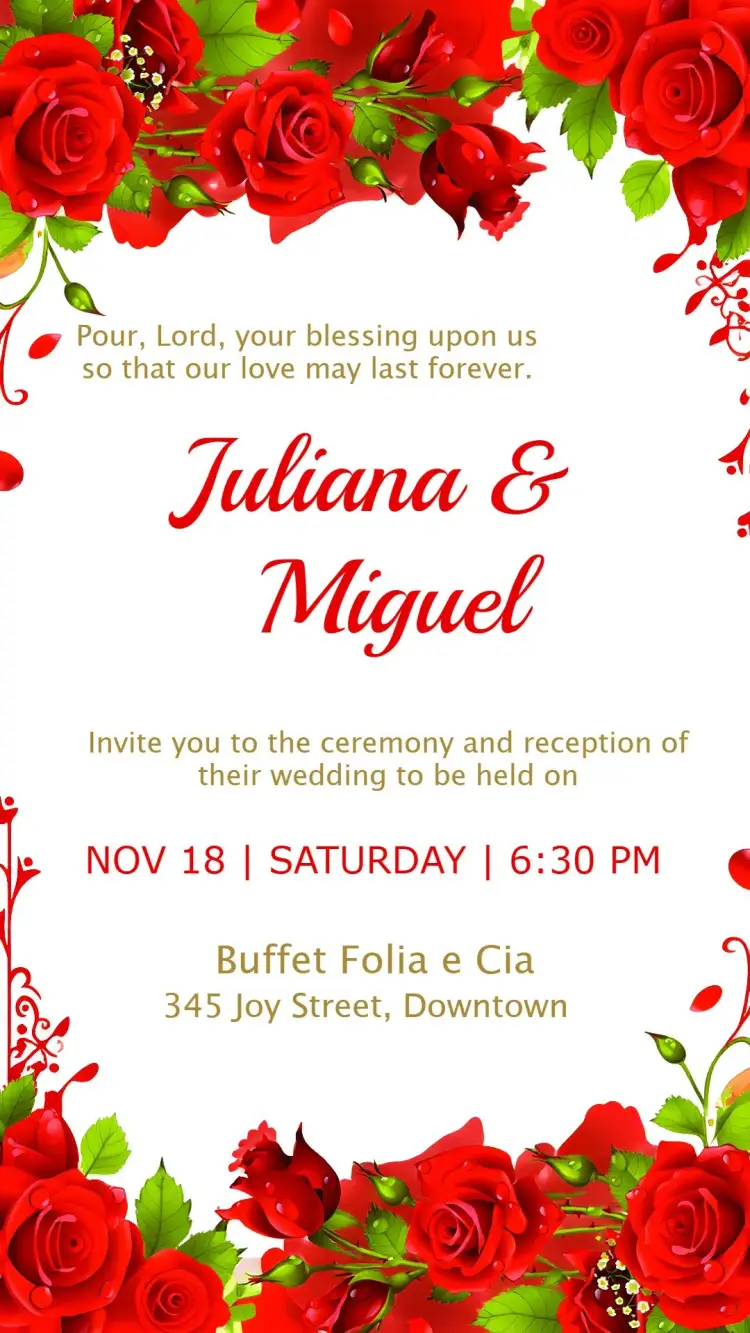 Floral Flowers Wedding invitation