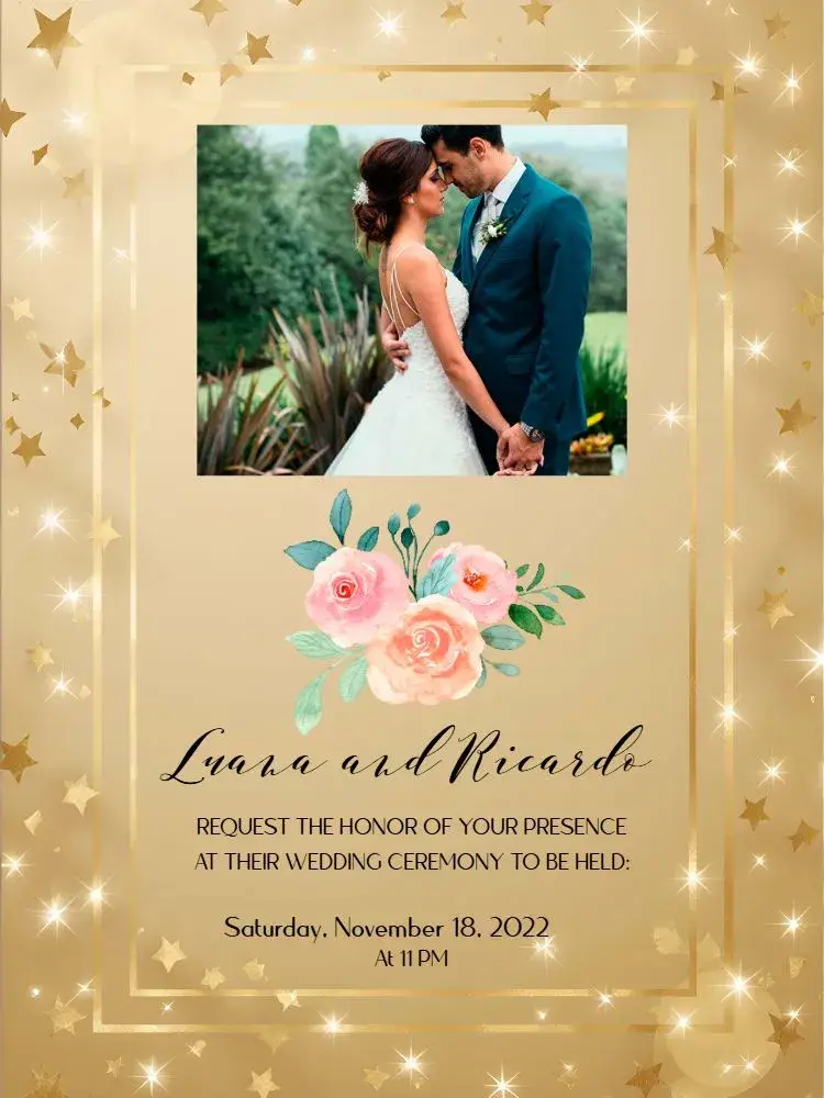 Wedding With Digital Photo invitation