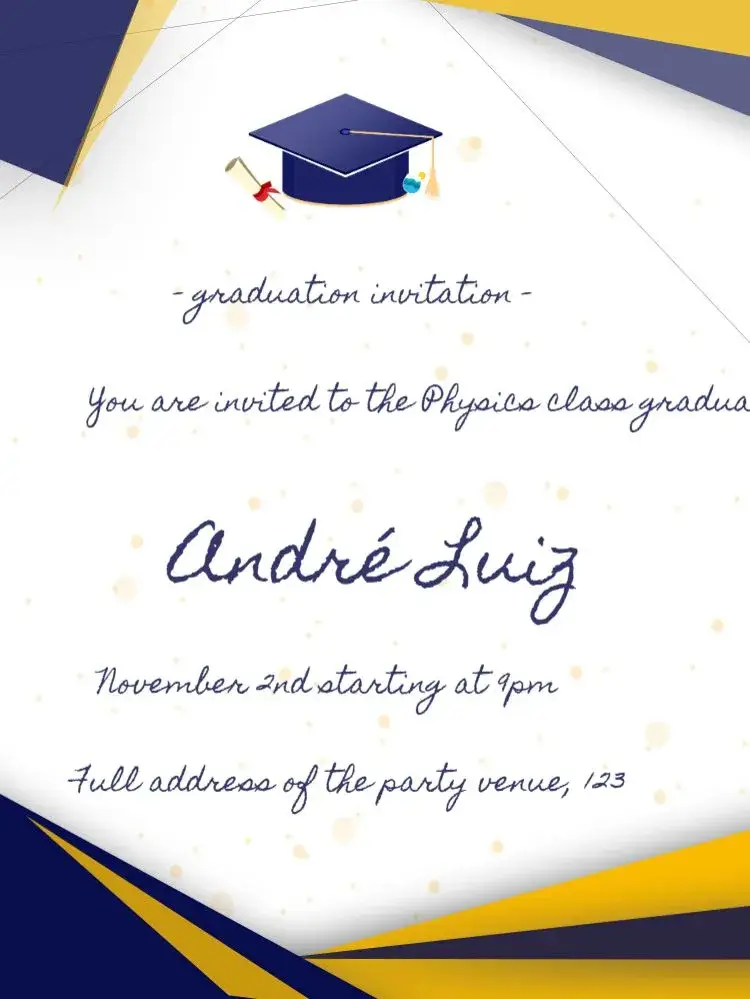 Male Graduation invitation