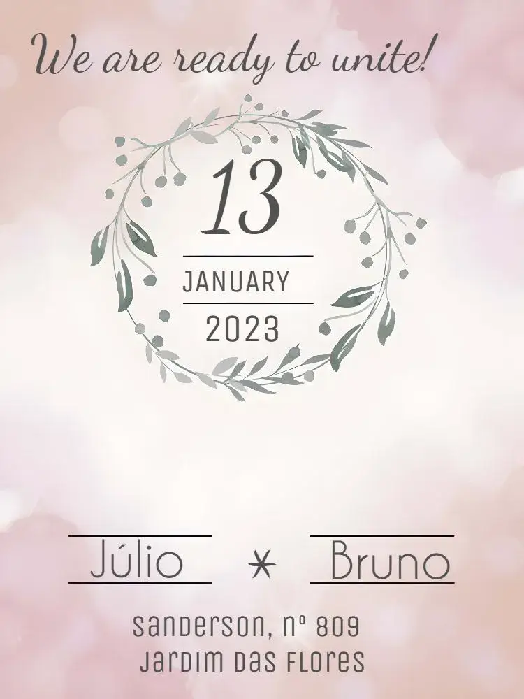 Floral Wedding Engagement invitation