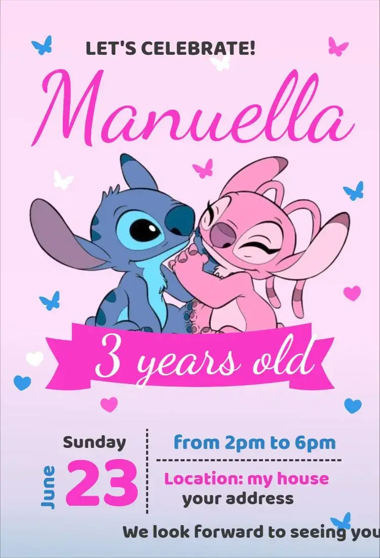 Stitch invitation