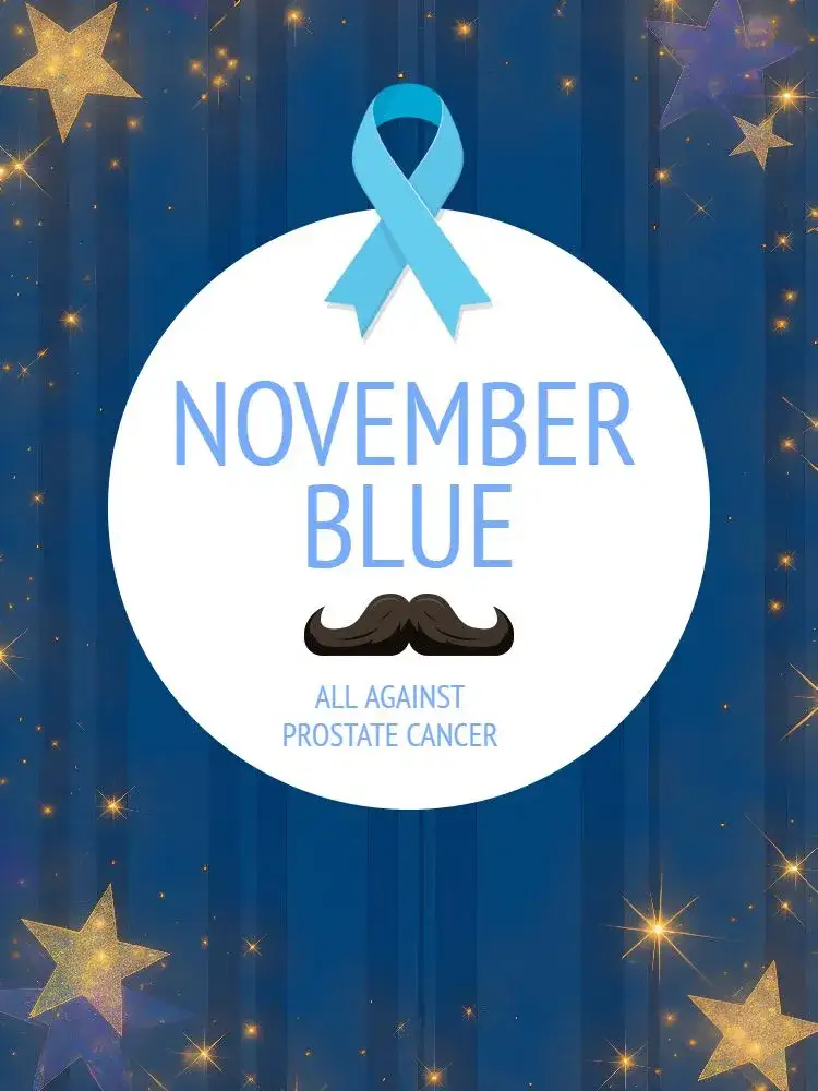 Invitation Post For Blue November Men – Most searched for theme blue, modern, minimalist, graphic, healthy