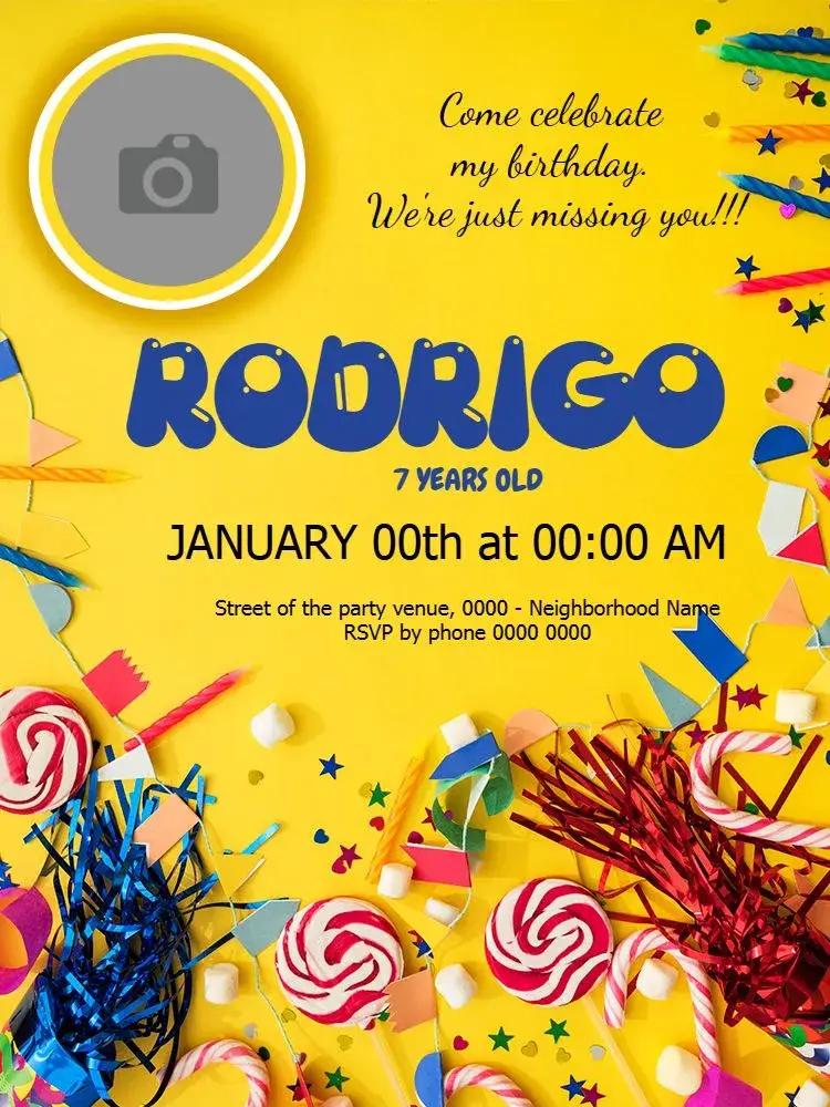 Invite Celebration editable and customizable
