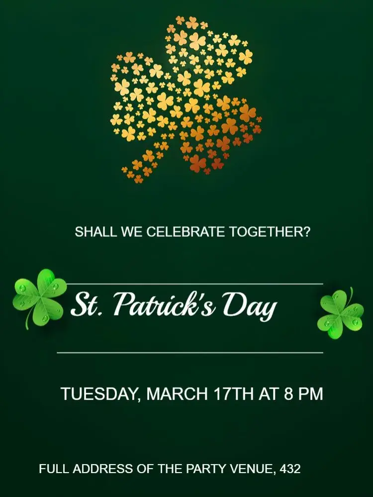 St. Patrick's Day Friends invitation