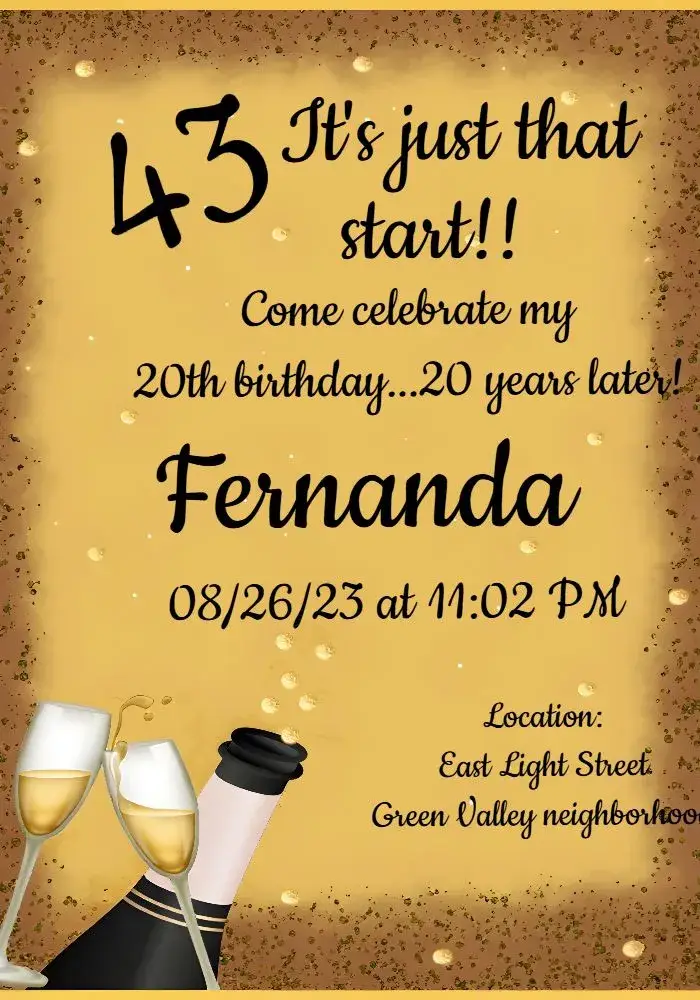 Invite Drinks Invitation editable and customizable