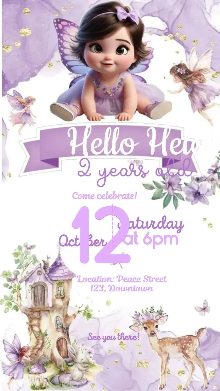 Enchanted Garden with Fairy invitation