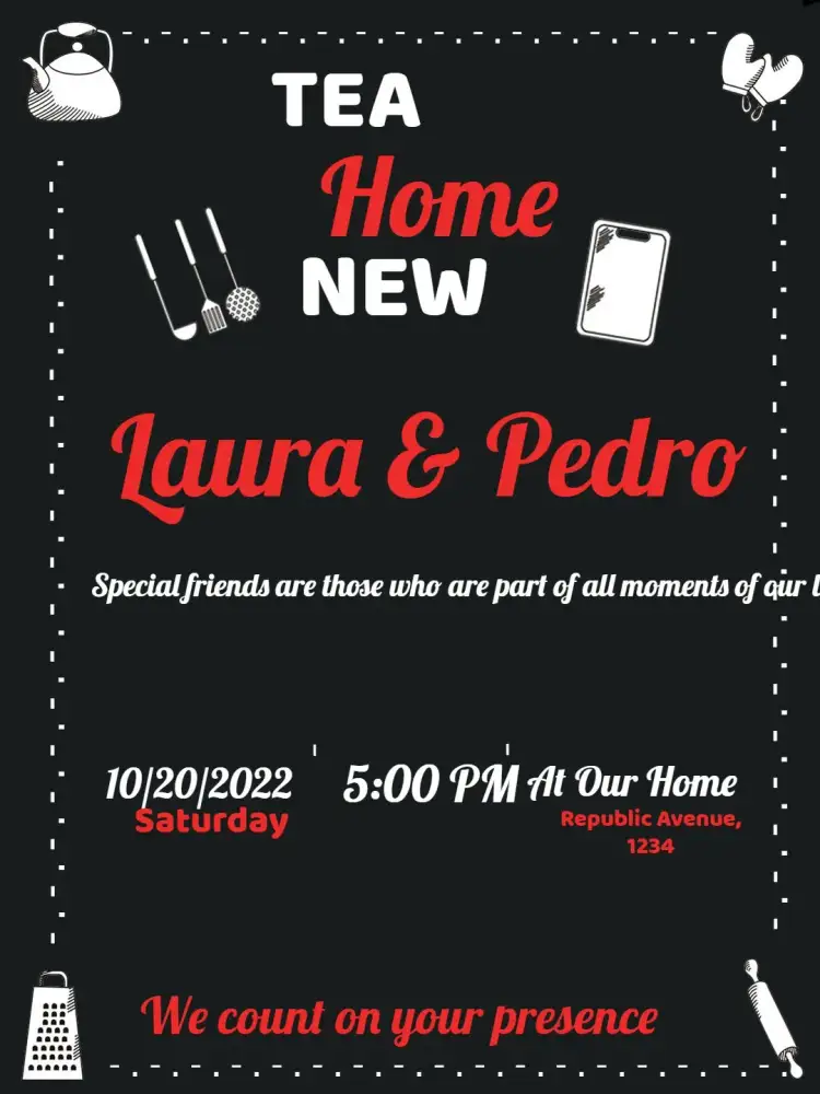 Invitation Bridal Shower White Couple – Bridal Shower theme white, red, black, chalkboard, modern, elegant