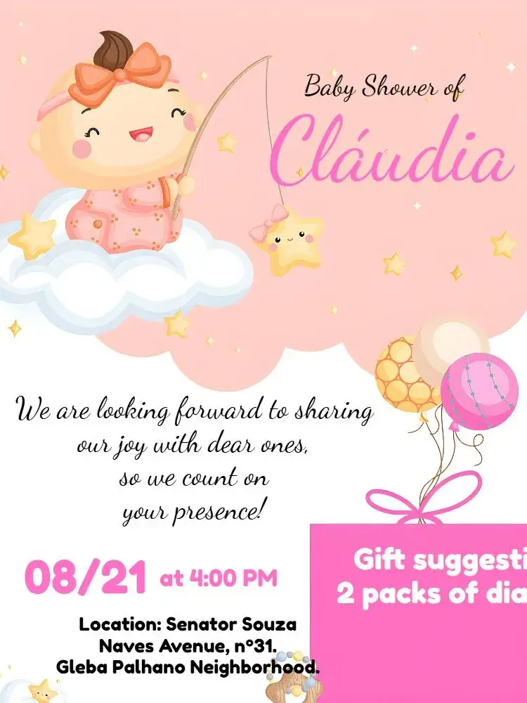 Baby Shower Girl Pink invitation