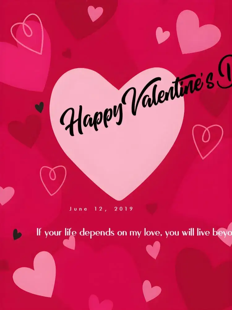 Invitation Valentine's Day Lovers Post – Most searched for theme vibrant red, romantic, minimalist, modern, hearts, contemporary style