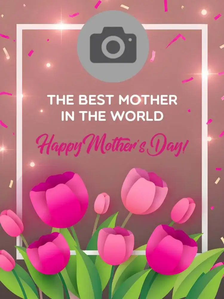 Invitation Mother's Day Post With Heart Photo – Most searched for theme pink, heart-shaped, delicate, modern, romantic