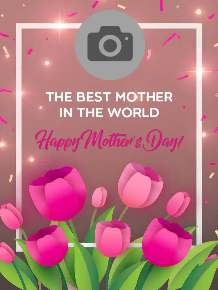 Mother's Day Post With Heart Photo invitation