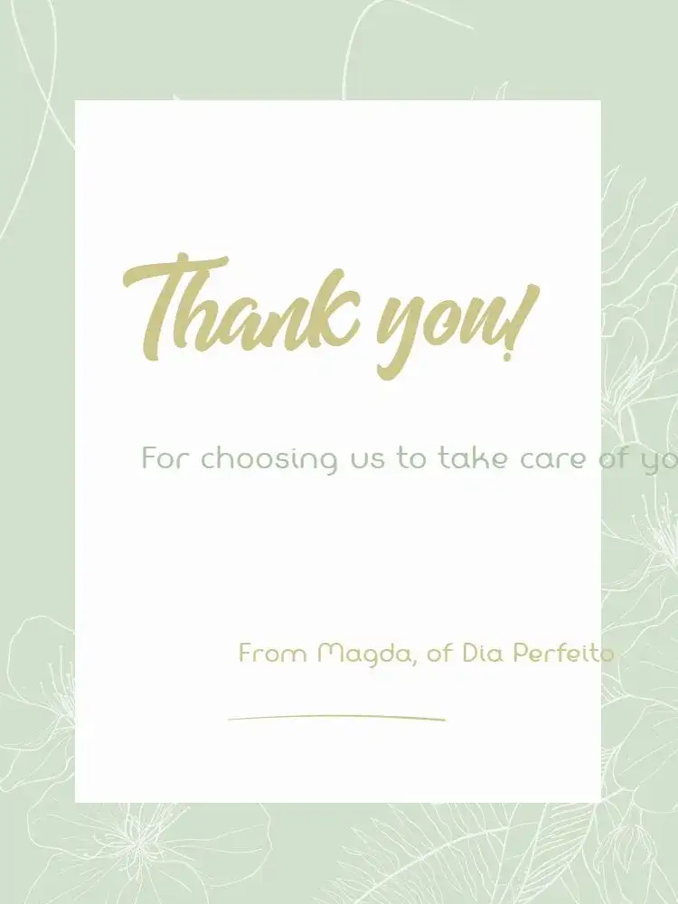 Invitation Floral Gratitude Customer Thank You Card – Card theme floral, delicate, light, green, elegant, modern