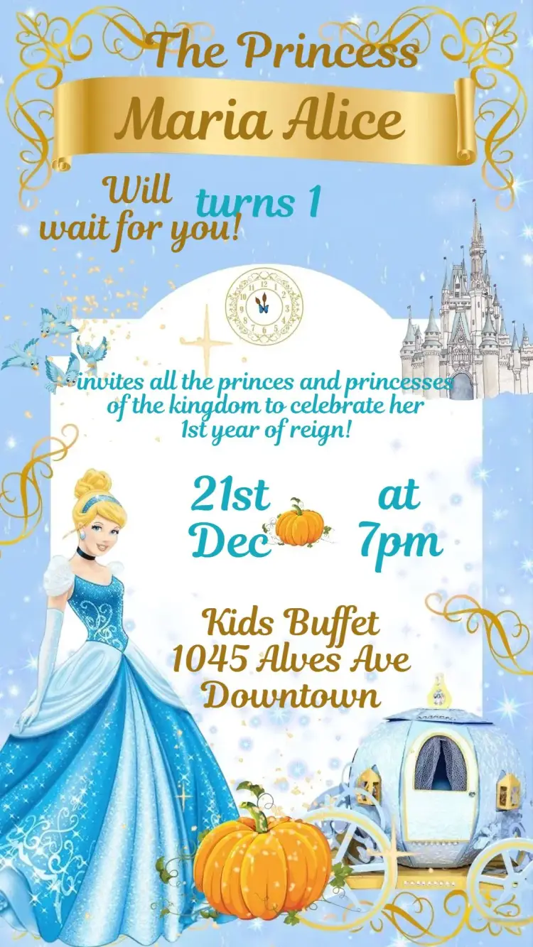 Cinderella invitation