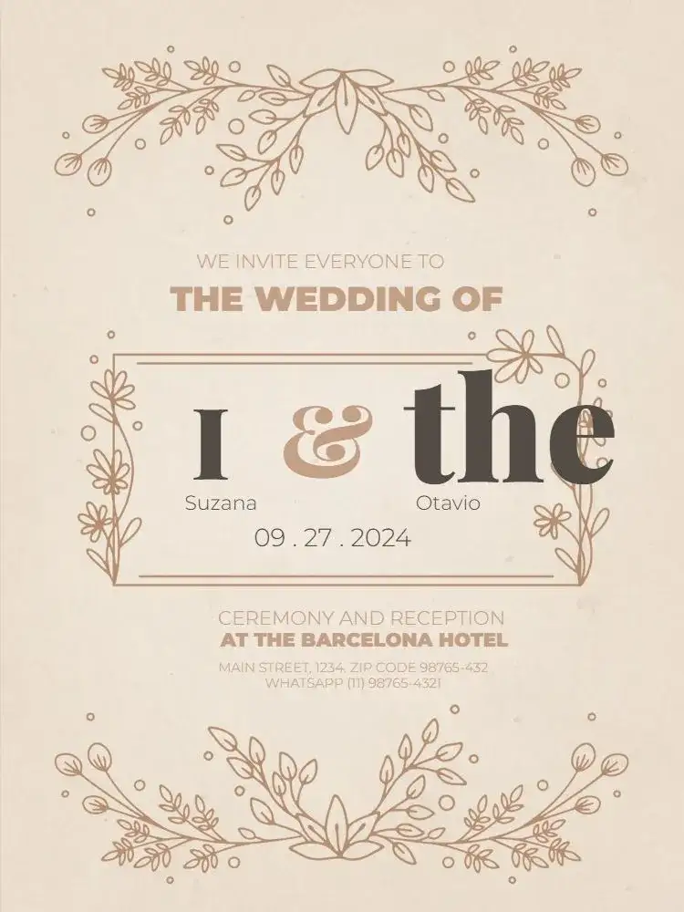 Rustic Sustainable Brown Floral Wedding