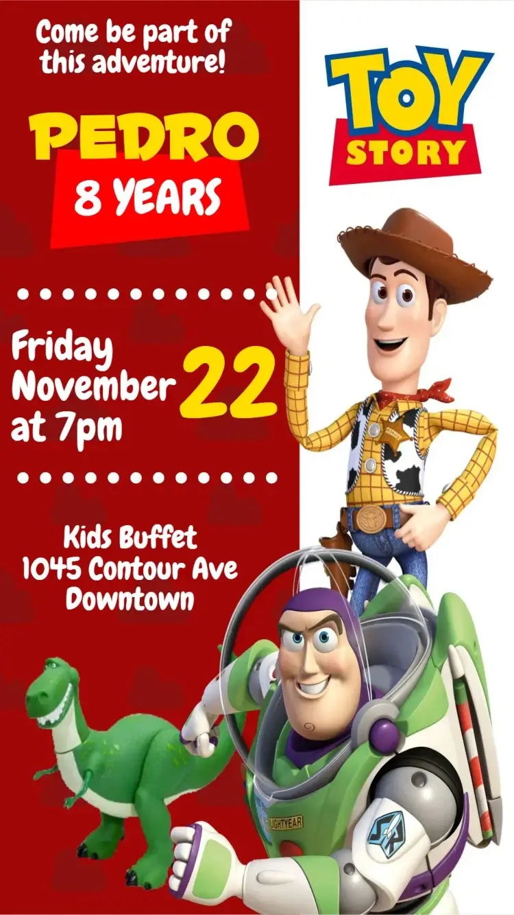 Toy Story invitation