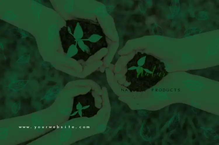 Invitation Front Business Card Nature Health – Card theme natural, organic, floral, minimalist, green, sustainable