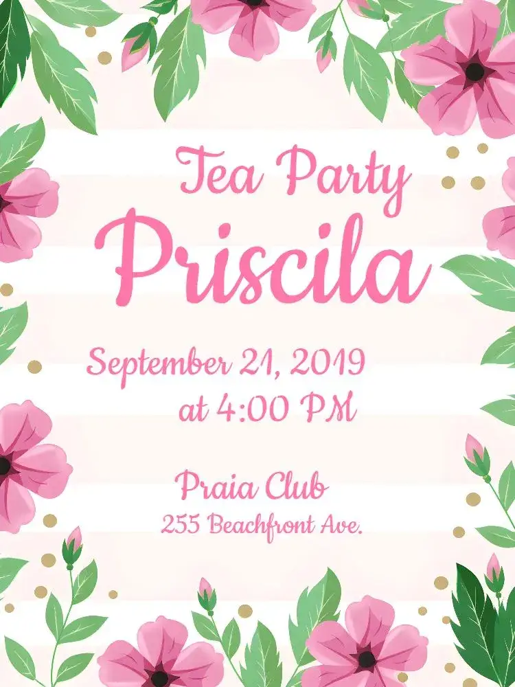 Invitation Bridal Shower Floral Flowers – Bridal Shower theme floral, delicate, pink, feminine, modern, romantic