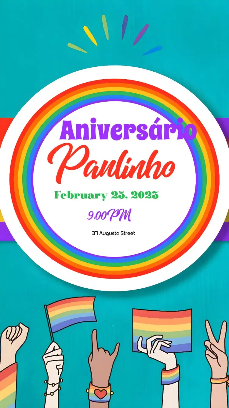 Lgbtqia+ Digital invitation