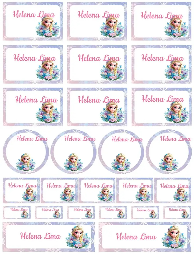 Invitation Elsa Frozen – Card theme Frozen theme, cool colors, childish illustrations, playful style, magical details, winter elements
