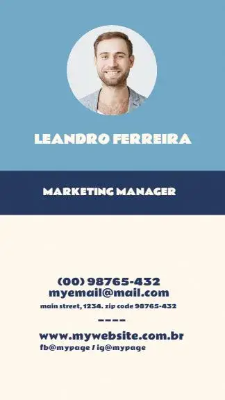 Digital Business Card - Male Marketing Manager invitation