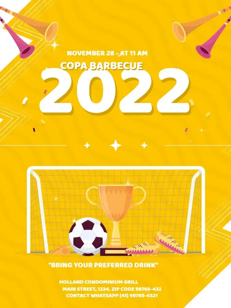 Yellow Soccer Team Whistle invitation