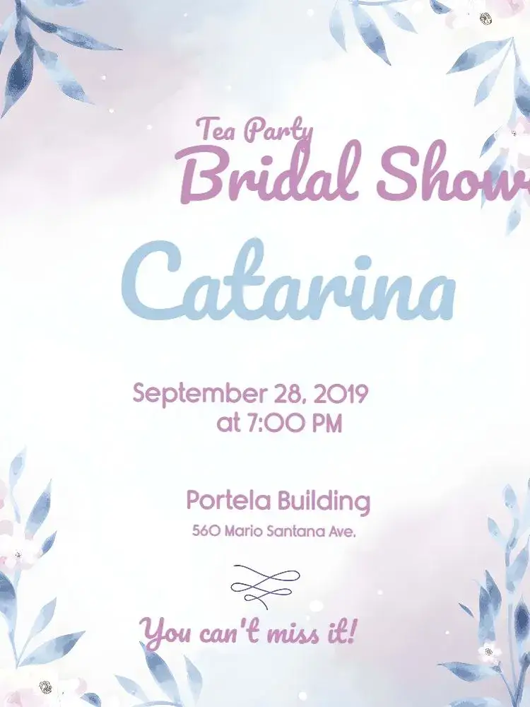 Invitation Floral Flowers Bridal Shower – Bridal Shower theme floral, delicate, blue, modern, romantic