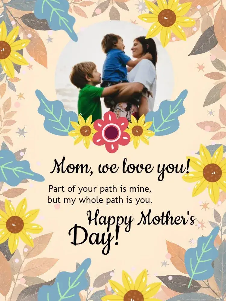 Invitation Mother's Day Photo Card Pink – Commemorative Dates theme floral, romantic, modern, colorful, minimalist, cheerful