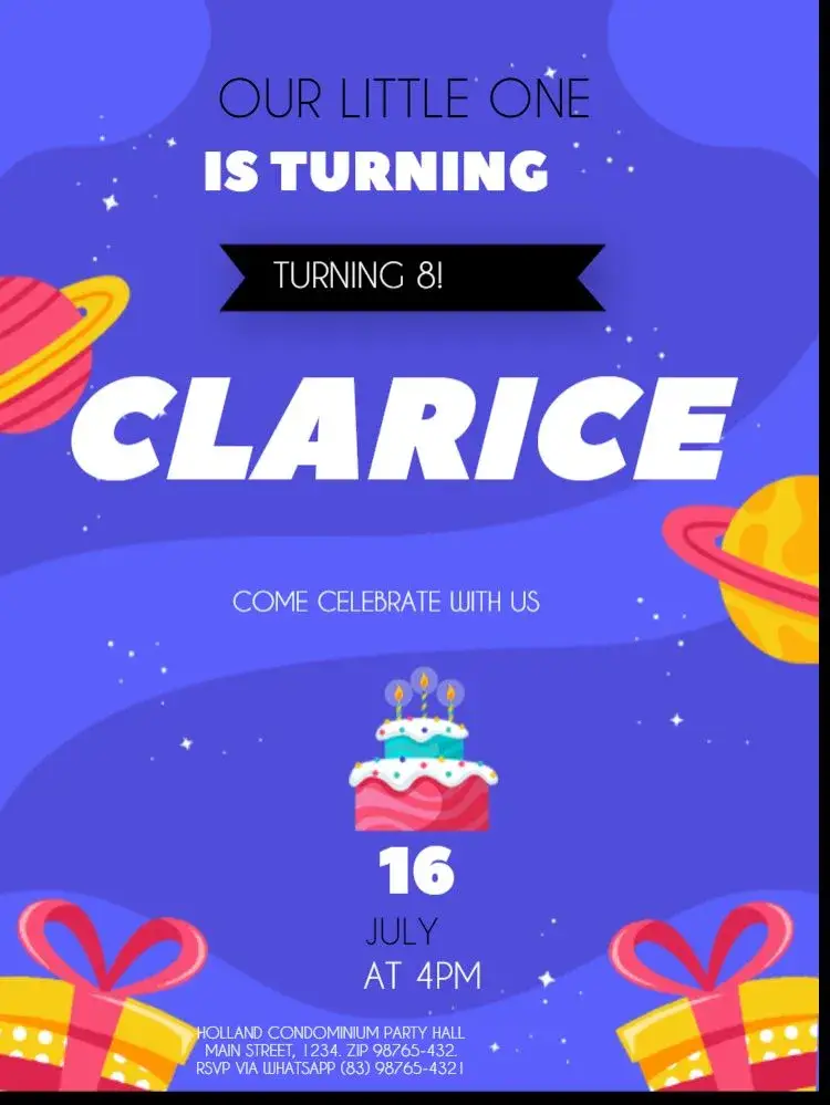 Super Heroine Space invitation