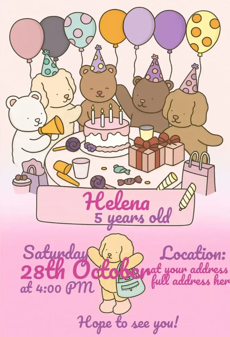 Bobbie goods 1 invitation