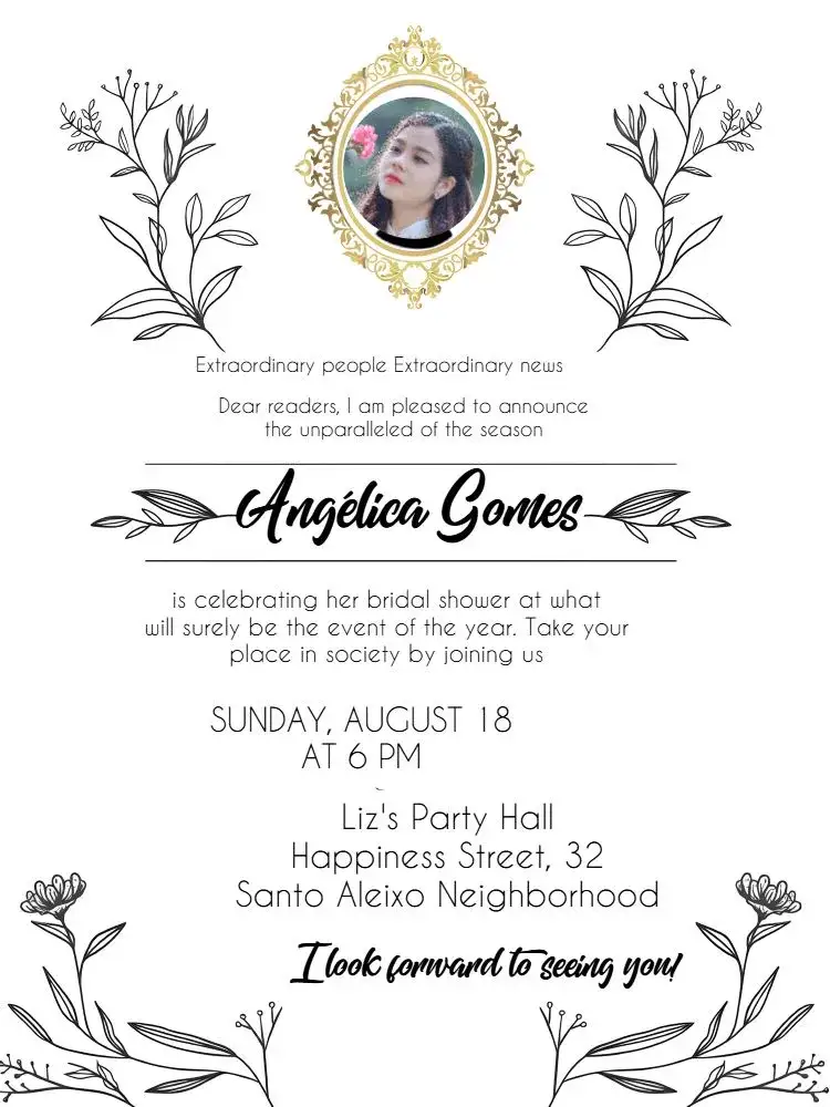 Invitation Bridgerton Lady Whistledowns Bridal Shower Tea With Gossip Photo – Bridal Shower theme floral, aquarela, soft gray, modern, elegant, vintage