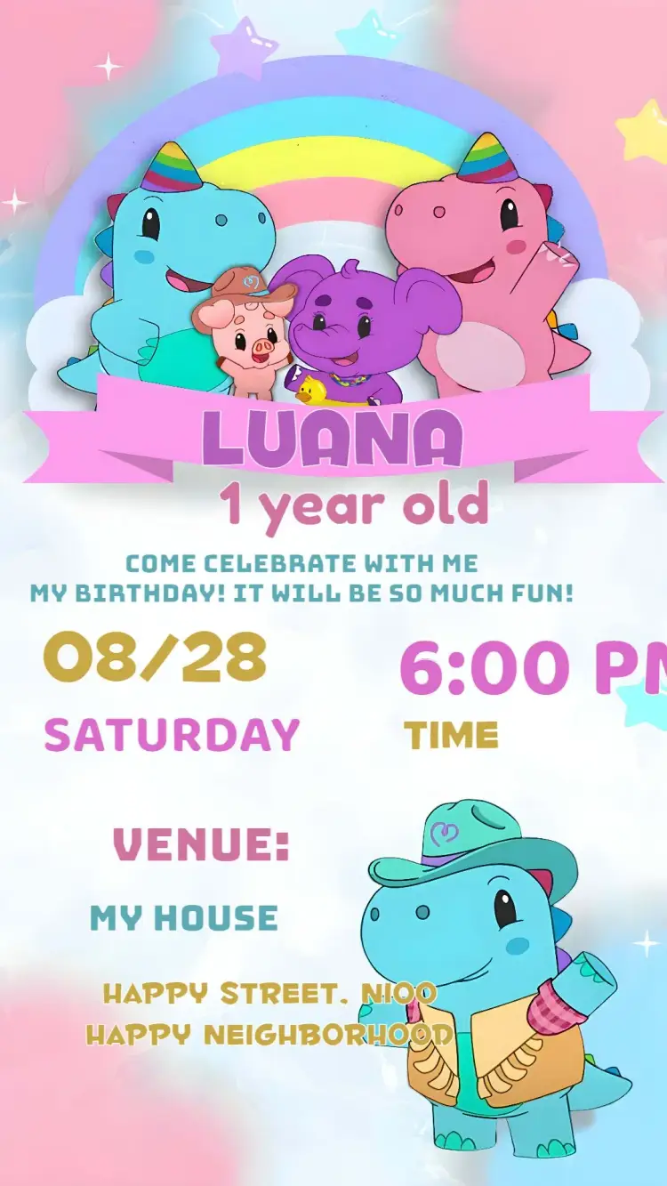 Babytube Dino invitation