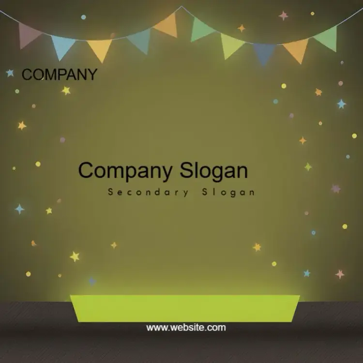 Abstract Green Business Post invitation
