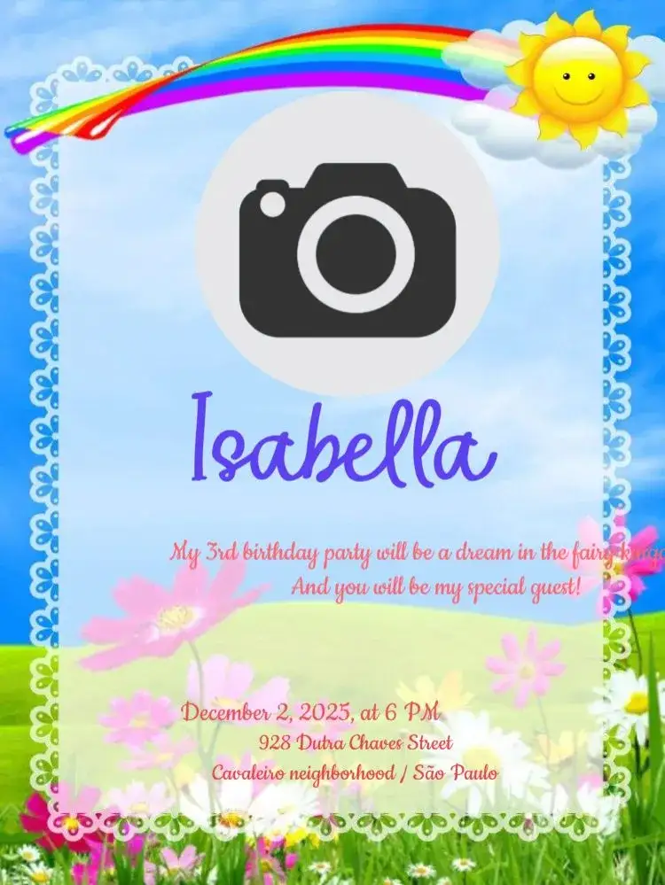 Invitation Sun To Edit Celebration – Raffle Tea theme pink, childish, fun, bubbles, customized, cheerful