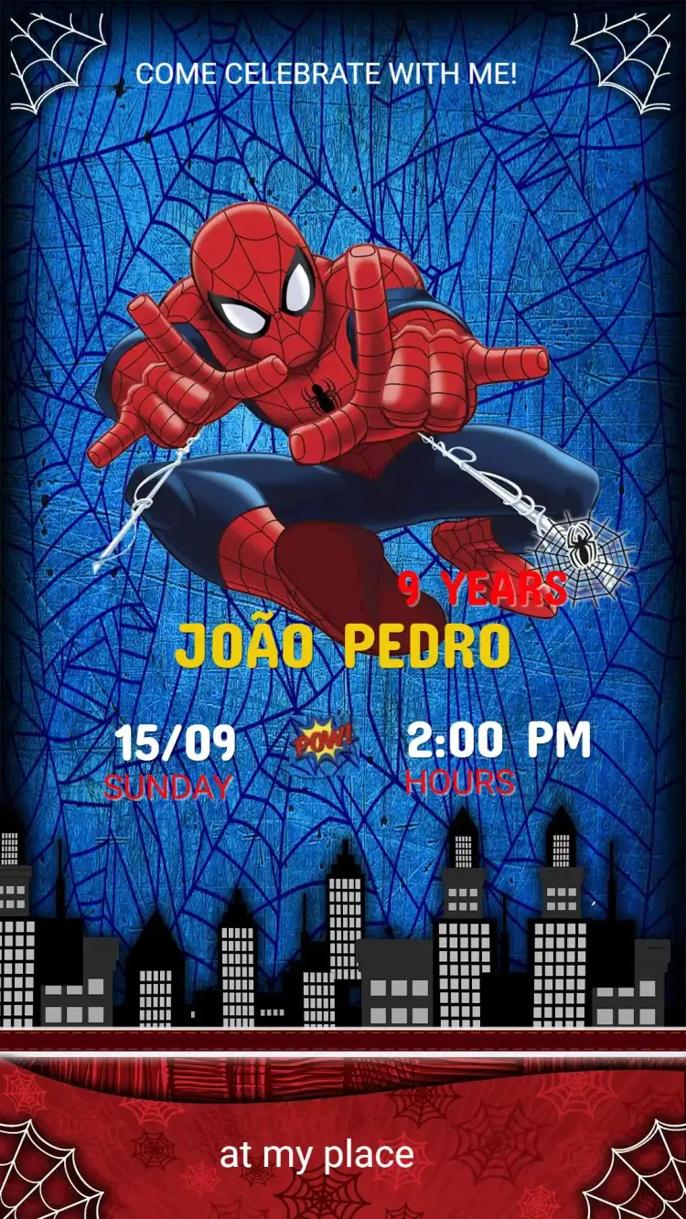 Spider-Man Birthday Invitation